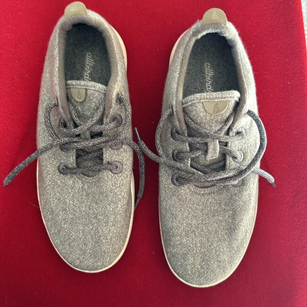 Allbirds Women's Wool Runners in dapple grey w/cream sole SZ 10 - Picture 5 of 10